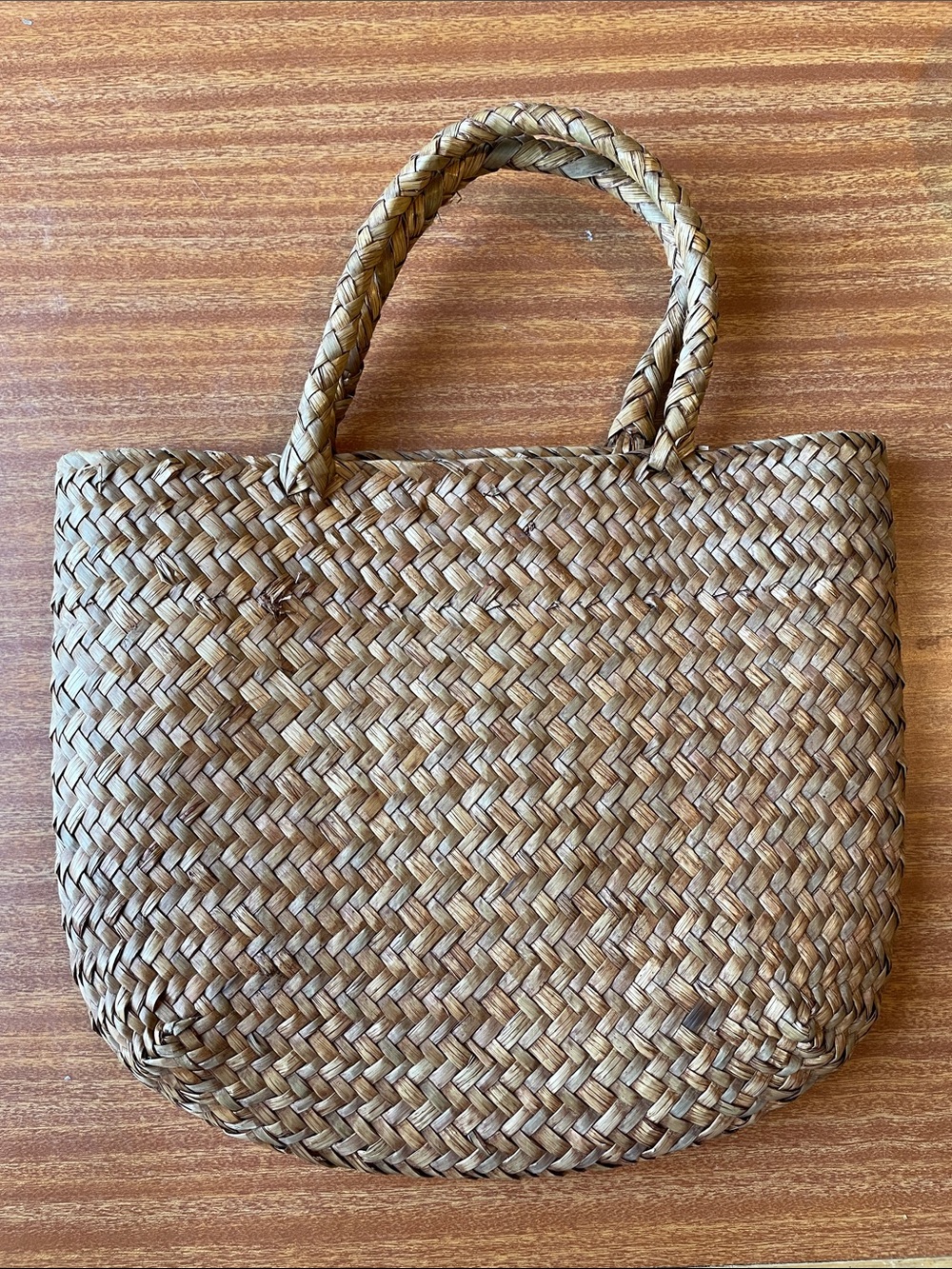 Woven Straw Tote Bag